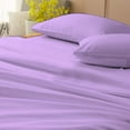 thumbnail image 3 of 4 Piece Luxurious Sheet Set ultra Soft 100% Egyptian Cotton, 800 Thread Count 8 Inch Deep Pocket - (Queen - Size) Solid Lilac Colour, 3 of 4