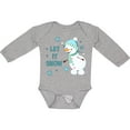 thumbnail image 3 of Inktastic Let It Snow Snowman Boys or Girls Long Sleeve Baby Bodysuit, 3 of 5