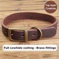 thumbnail image 4 of Lriosel New genuine leather dog leash collar, collars for large, medium, and small pets（XXL）, 4 of 6