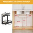 thumbnail image 2 of CARQSENG Under Sink Organizer 16" Deep Pull Out, 2 Tier Height-Adjustable (13.8-17in) Under Sink Organizers and Storage, Metal Under Sink Drawers Slide Out for Kitchen Bathroom C98, 2 of 3