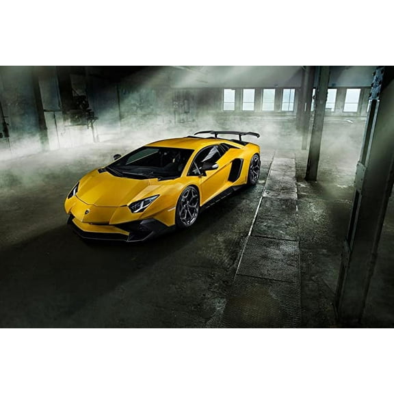 Iconic Arts Laminated 36x24 Poster: Novitec Torado, Lamborghini Aventador SV, Automotive Cars, 867