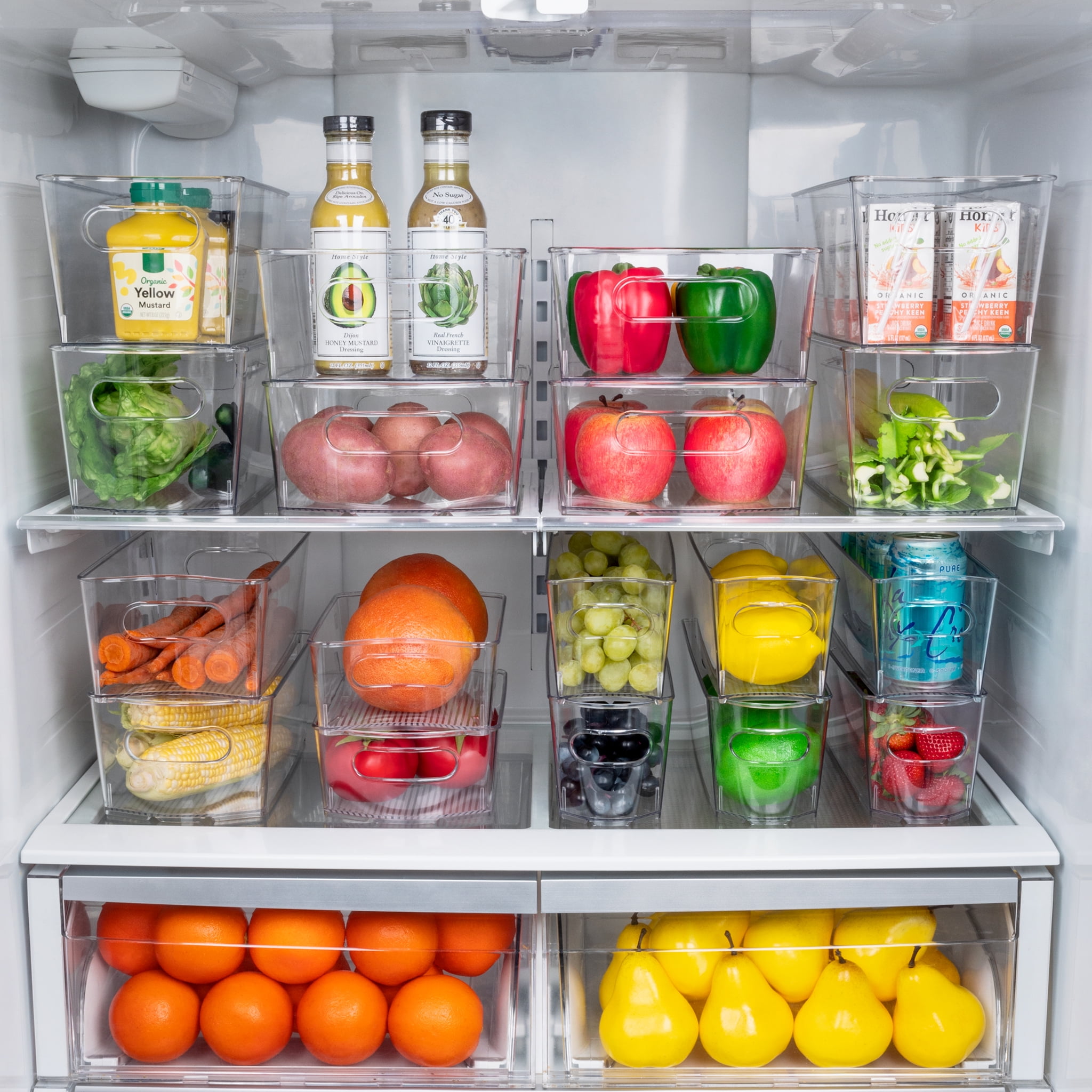1pc Fridge Storage - Refrigerator Organizer Bins - 7L Clear