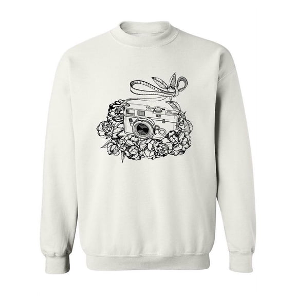Vintage Camera Sketch . Sweatshirt Women -Image by Shutterstock, Female x-Large