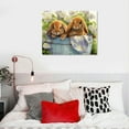 thumbnail image 5 of COMIO  Cute Bunny Wall Art Blue Flowers Canvas Print Picture Farmhouse Wall Decor, 5 of 5