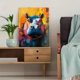 thumbnail image 5 of Qisvanset 12x16 Inch Vibrant Abstract Hippo Canvas Wall Art, Bold Color Animal Painting Decor for Living Office, 5 of 8