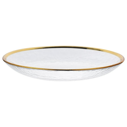 WSTEER Glass Dessert Plate Fruit Plate Steak Serving Plate Glass Food Dish Food Plate for Salads Fruit Appetizer