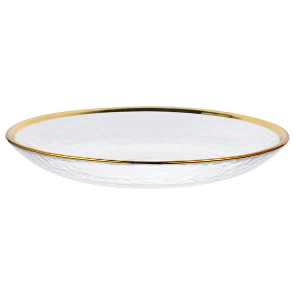 BERTDOMD Glass Dessert Plate Fruit Plate Steak Serving Plate Glass Food Dish Food Plate for Salads Fruit Appetizer