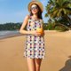 thumbnail image 3 of Balery Polka Dot Vestidos de verano para mujer con estampado: vestido holgado sin mangas, vestido playero informal y cómodo para días calurosos., 3 of 7