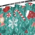 thumbnail image 3 of Green Christmas Baking Pattern Shower Curtain 36"x72" ,Bathroom Decorative Shower Curtains Set with 12 Hooks,Modern Waterproof Washable Shower Curtain, 3 of 6