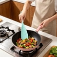 thumbnail image 4 of Multi-Function Silicone Spatula - Heat Resistant Kitchen Turner - Non-Stick Safe Cooking Utensil - Light Pink, 4 of 8