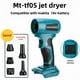 thumbnail image 1 of Soplador de chorro mini inalámbrico compatible con DeWalt 20V, Bosch, Makita, Milwaukee y Ryobi 18V. Motor sin escobillas 130000 rpm, 5 boquillas. Aire comprimido para limpiar PC, teclado y auto., 1 of 6