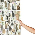 thumbnail image 3 of Cat Shower Curtain for Bathroom with Hooks, Cute Cartoon Colorful Kitty with Pets Paw for Cat Lovers Gift for Kids Girls Novelty Multicolor Decorative Fabric Shower Curtain, 72x72 Inches, 3 of 5