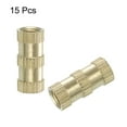 thumbnail image 3 of Knurled Insert Nuts, 15Pack M5 x 16mm(L) x 7mm(OD) Thread Printing Brass Nuts Female Threaded Inserts, 3 of 6