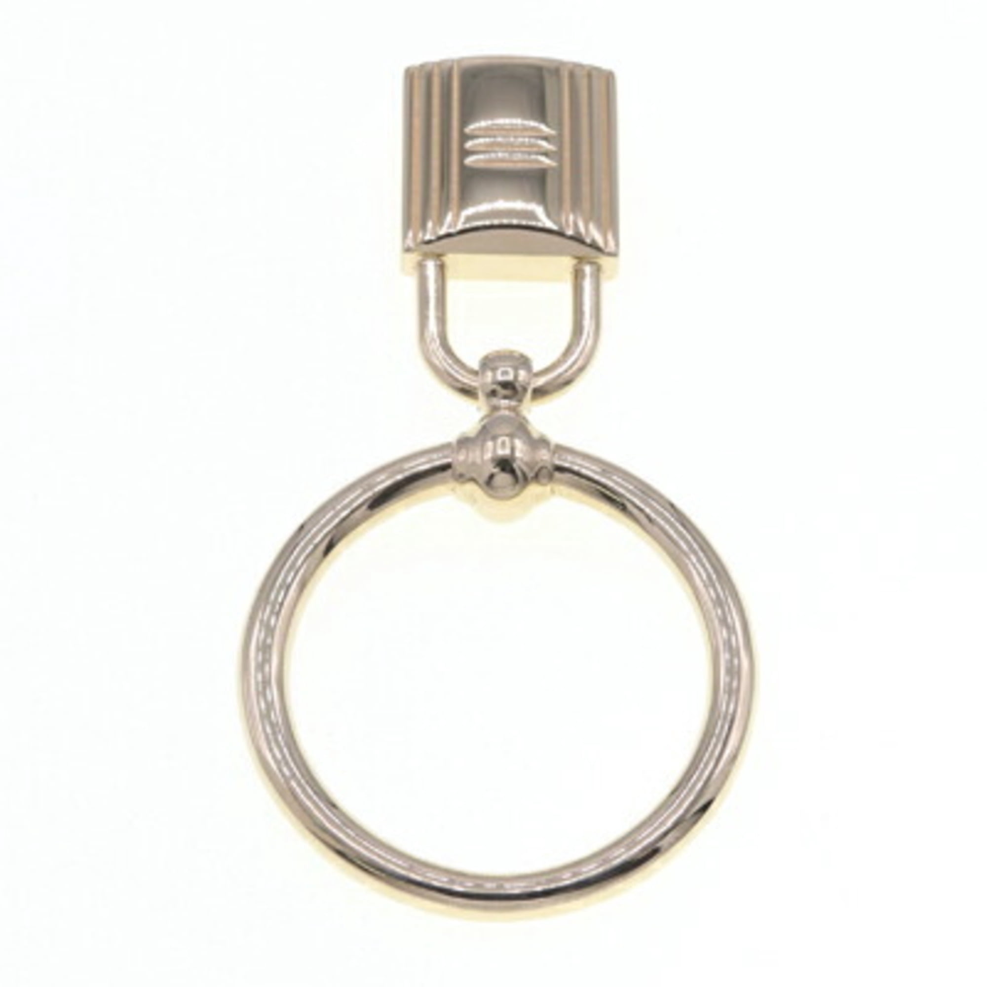 Pre-Owned Hermes scarf ring, gold metal loop charm, padlock, clasp, women's, HERMES (Good)