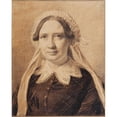 thumbnail image 2 of Constantin Hansen 20x24 Black Ornate Framed Double Matted Museum Art Print Titled: Portrait of Frederikke Vilhelmine Hage, Born Faber (1851), 2 of 5