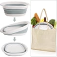 thumbnail image 4 of 2 Collapsible Dish Bowl Collapsible Basin Collapsible Round Silicone Wash Basin Multi-Function for Camping, Caravan, Outdoor Activities, Cooking, Trav, 4 of 5