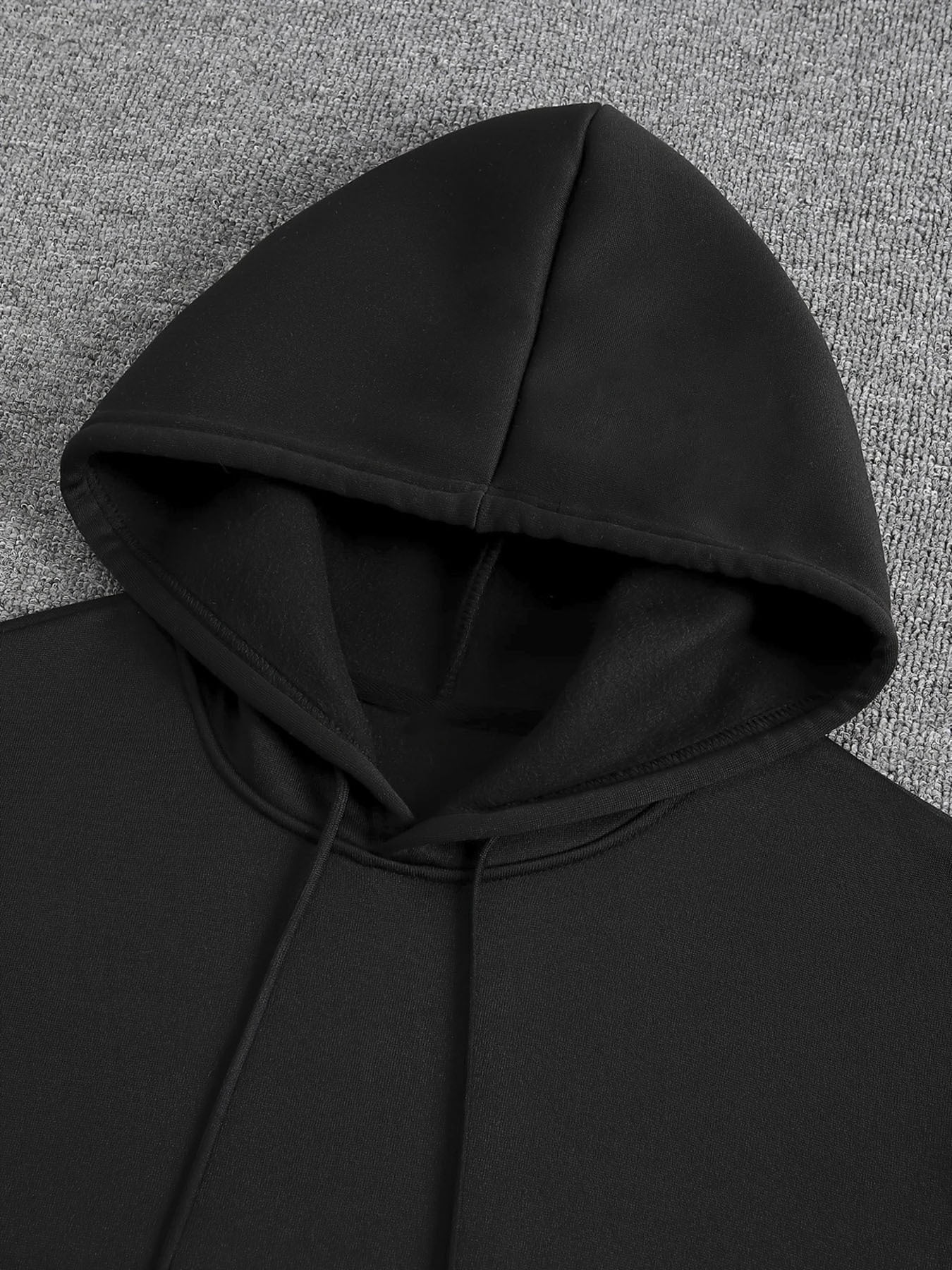 Men'S Gorillaz Graphic Hoodie - Black Pullover Sweatshirt with Adjustable Drawstring Hood, Streetwear for Concerts, Everyday & Themed Events - Machine Washable Polyester Hooded Sweatshirt