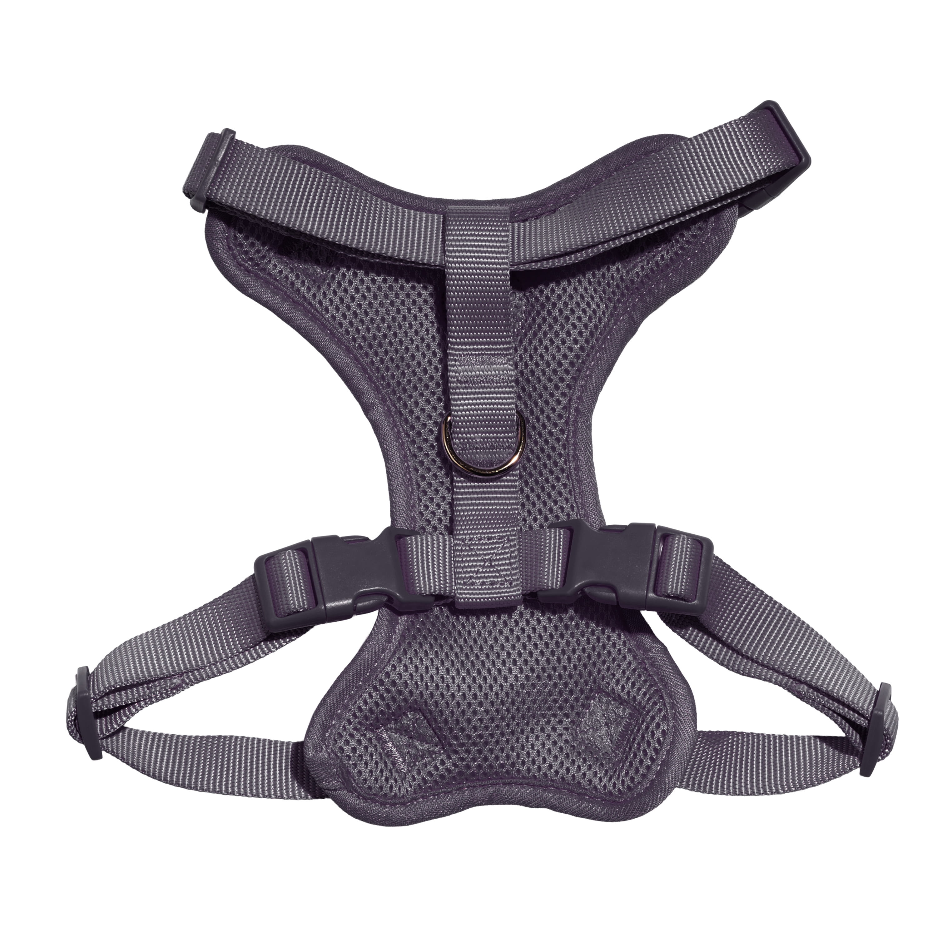 Vibrant Life Polyester Mesh Adjustable and Reflective Dog Walking Harness, Gray, XL