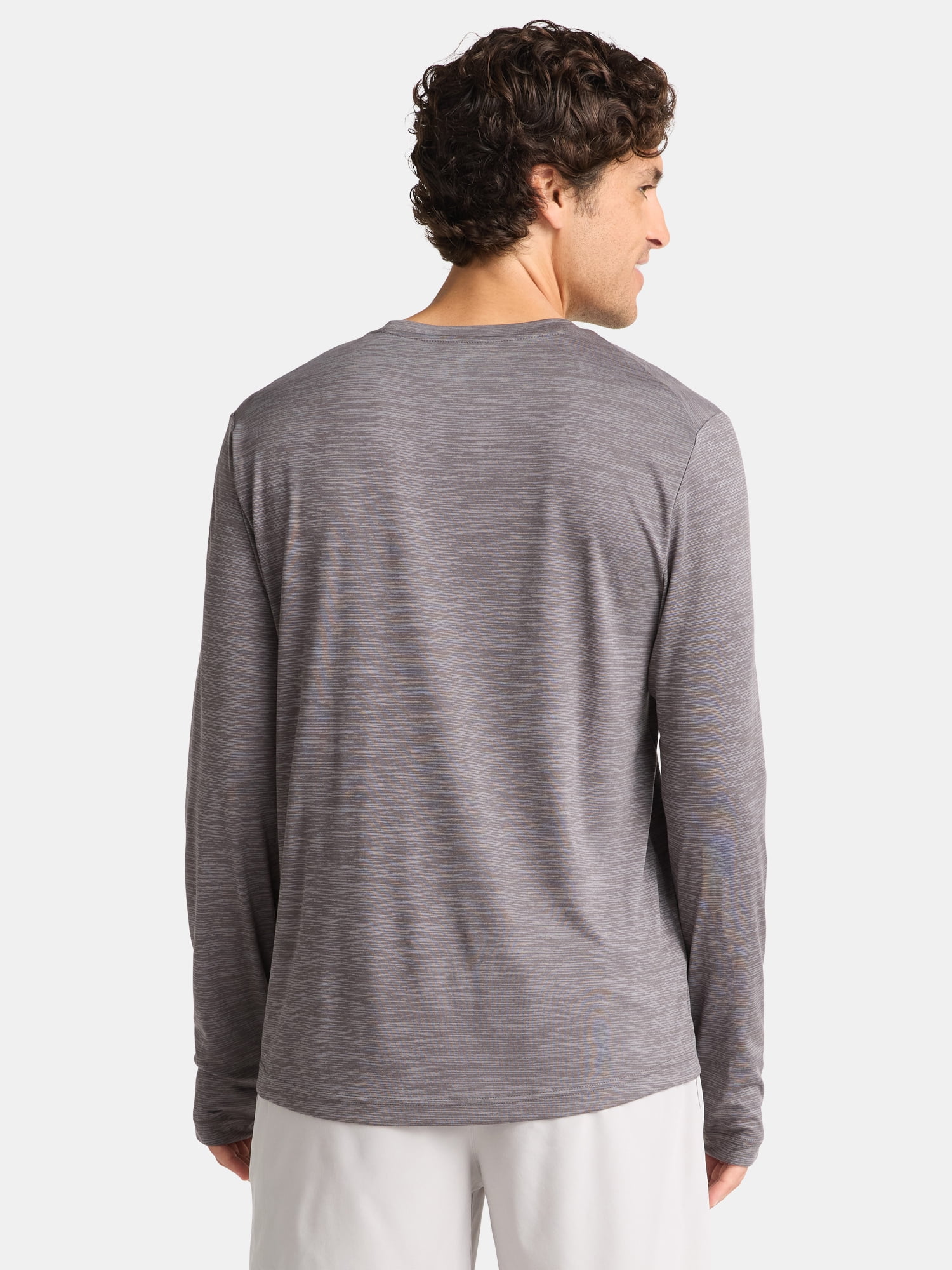 Athletic Works Men's Jersey Tee with Long Sleeves, Size XS-5XL