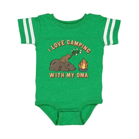 

Inktastic I Love Camping With My Oma Gift Baby Boy or Baby Girl Bodysuit