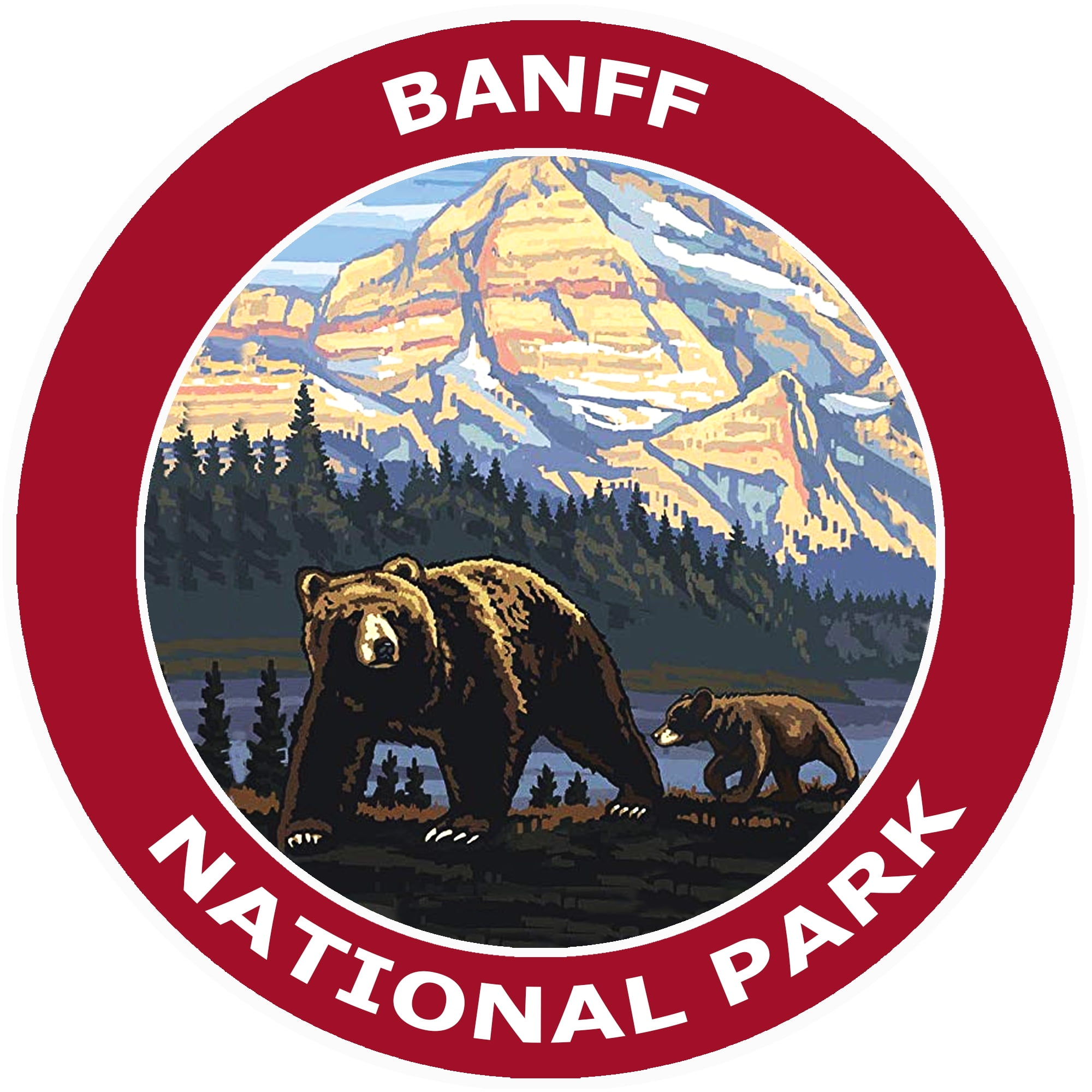 Banff National Park 3.5" Car Truck Window Bumper Graphics Vinyl