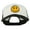 White Black, variant on Smile Face Embroidered Big Size Trucker Cap - White Black XL-3XL