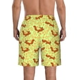 thumbnail image 3 of Naloa Floral Squirrel Men's Beach Shorts, Surfing shorts, Swim trunks, Quick Dry Swim Trunks for Surfing Beach Fun - X-Large, 3 of 9