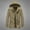 Khaki, variant on Men's Winter Military Jackets Mid Long Windbreaker Hooded Work Cotton Canvas Fleece Lined Coats Active Workwear Coat Windproof Thicken Parka with Removable Hood Big and Tall Size M-5XL Black