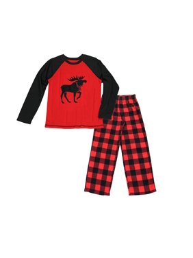 Boy's Moose Graphic 2 piece Sleepwear Set