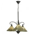 thumbnail image 3 of Meyda Tiffany - 153966 - Three Light Chandelier - Willow - Mahogany Bronze, 3 of 5