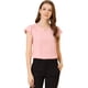 thumbnail image 1 of Camiseta Manga Tulipán Cuello En V Allegra K Rosa claro XS, 1 of 6