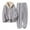 Gray, variant on Girls Winter Fleece Outfits Pullover Sweatshirt Top and Fuzzy Pants Flannel Loose Warm Comfy 2 Piece Sets