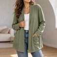 thumbnail image 6 of Iroehba Womens Cardigan Plus Size Long Sleeve Open Front Solid Color Relaxed Cut Casual Outerwear with Pockets for Everyday Wear, 6 of 9