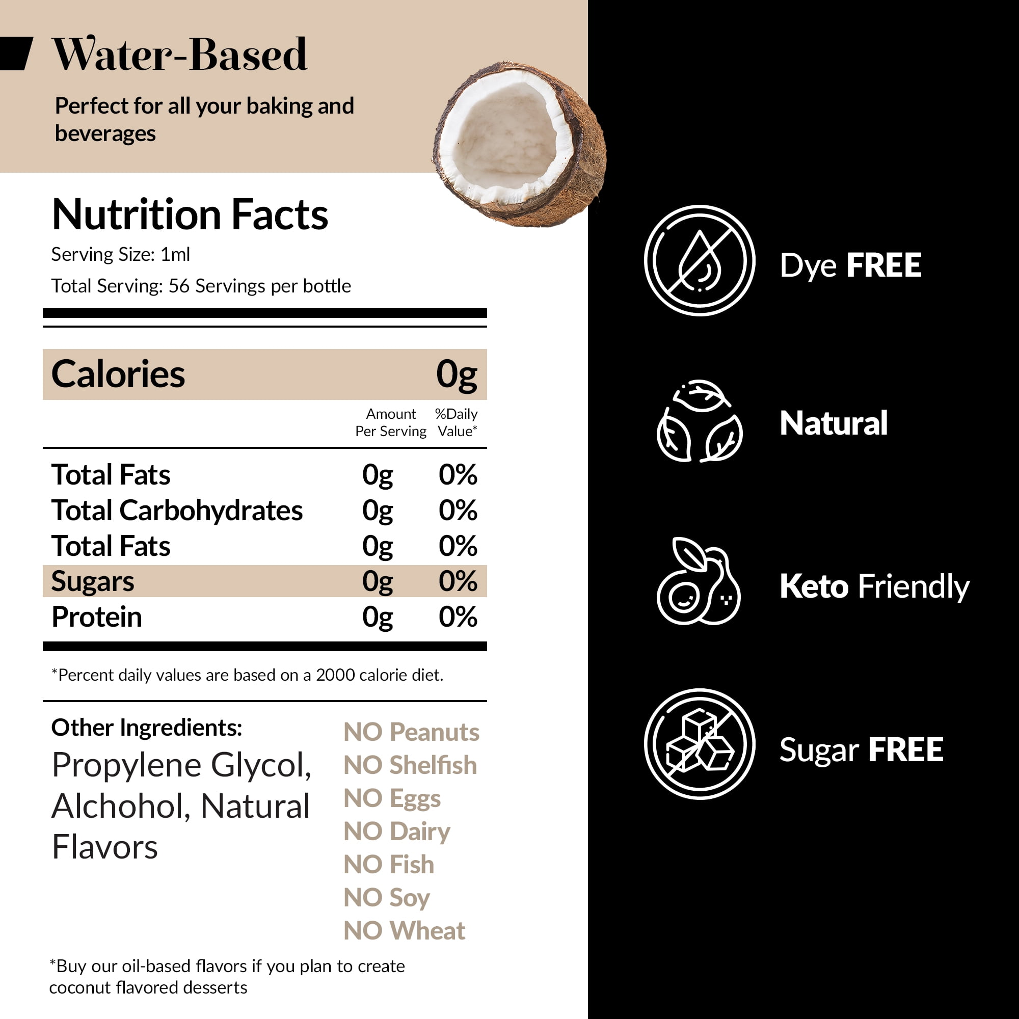 Dolce Flav - Coconut Extract Water Soluble 8 oz