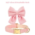 thumbnail image 3 of Minzimin Dog Collar and Leash Set with Bowtie, Soft & Cute Puppy Collar, Cotton Puppy Collar with Adjustable Metal Buckle for Small, Medium Dog, 3 of 9