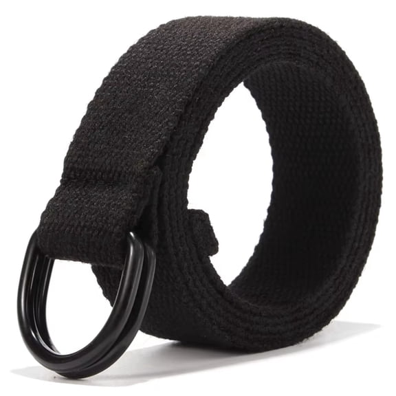 TELOLY Men'S Big&Tall Nylon Web Belt with Double D-Ring Buckle,Adjustable Casual Belt for Everyday&Outdoor Wear