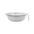 thumbnail image 5 of LOLIPPYY White Enamel Basin Thick Sturdy Large Capacity Bowl for Washing Vegetables and Storage, 5 of 6