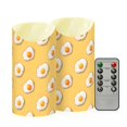 thumbnail image 2 of Egg Pixel Style Flameless Candles 2 PCS with Remote Realistic Moving Flame LED Tapered Pillar Set for Home Decor, 2 of 7