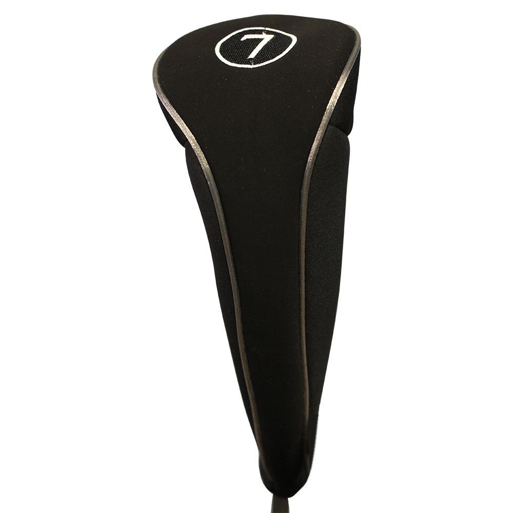 Black Golf Zipper Head Covers Driver 1 3 5 7 9 X Fairway Woods Headcovers Metal Neoprene Traditional Plain Protective Covers Fits All Fairway Clubs Perfect Gift