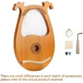 thumbnail image 5 of Fetcoi, Lyre Harp16 Steel String Lyre Harp With Tuning Wrench And Pick 3 Type Lap Harp In Mahogany(Type 3), 5 of 7