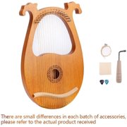 Fetcoi, Lyre Harp16 Steel String Lyre Harp With Tuning Wrench And Pick 3 Type Lap Harp In Mahogany(Type 3)
