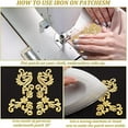 thumbnail image 3 of 8Pcs Embroidery Lace Flower Patches Iron on Patches Sew on Patches Golden Floral Appliques, 3 of 8