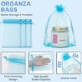thumbnail image 2 of 100 Pack Organza Bags 5x7 Inch, Mesh Bag Drawstring Mesh Gift Bags Packaging Bag for Baby Shower, Party Favors(Lake Blue), 2 of 5