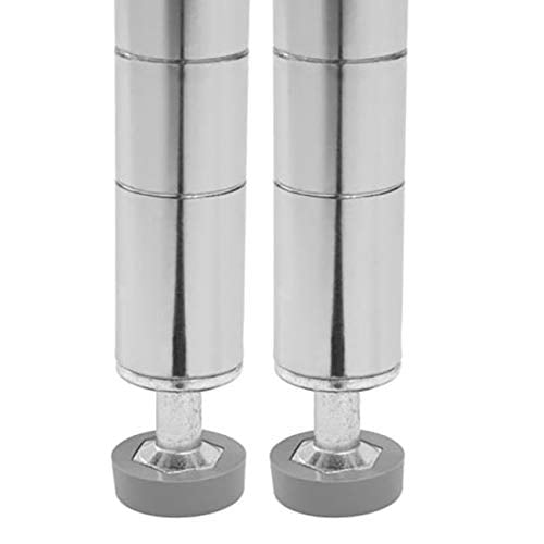 Seville Classics Ultradurable Commercial Grade Steel Shelving Poles 72 H X 1 Diameter Chrome Set Of 2 Walmart Com Walmart Com