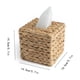 thumbnail image 3 of Cubierta de caja de pañuelos Water Hyacinth | Cesta de soporte de pañuelos extraíble estilo paja tejida | Se adapta a 4.5"x4.5"x5" | Almacenamiento de servilletas de mesa duradero y ecológico |, 3 of 5