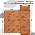 thumbnail image 5 of Rooster and Farm Orange Pattern Teens Toddler Nap Mat with Pillow, Sleeping Mat Bag for Preschool Daycare 59"x22", 5 of 6