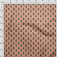 thumbnail image 3 of oneOone Cotton Poplin Twill Peach Fabric Leaves & Paisley Block Sewing Craft Project Fabric Printed By Yard 56 Inches Wide, 3 of 4