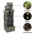 thumbnail image 2 of 42.72" H Modern Stacking Bricks Water Fountain Outdoor Cascading Waterfall Fountains with Led Lights for Gardens Landscaping Patios Balconies and Lawns Decor for Outside, 2 of 6