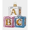 ABC Building Blocks Toy Polish Glass Christmas Ornament  Tree Baby Decoration