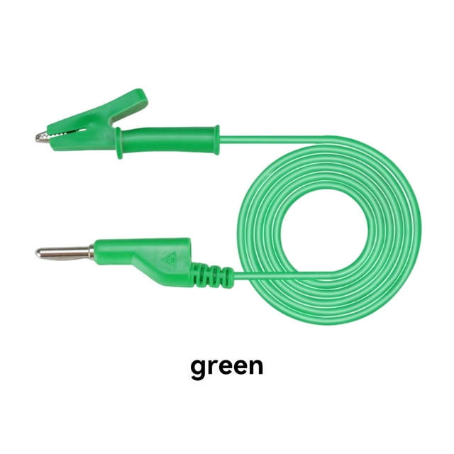 1M DC Banana Plug Multimeter Voltage Test Power Cable Portable Voltage Current Test Portable Soft PVC Testing Wire Electronic Detecting Accessory Green